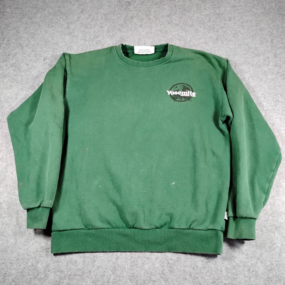 Parks Project Yosemite National Park Crewneck Sweatshirt Green Mens Small‎